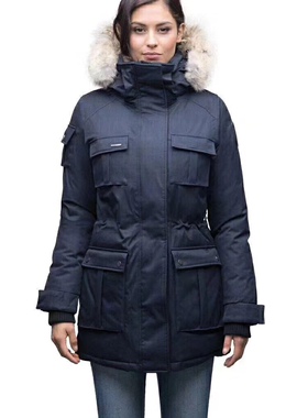 Nobis女士中长款加厚保暖羽绒服外套