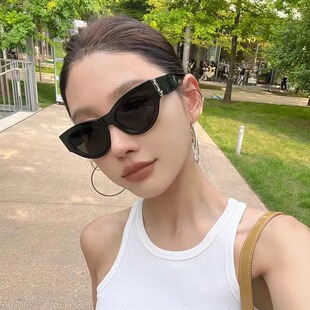 杨树林猫眼墨镜女小红书朴彩云同款高级感方形大框太阳眼镜2025新