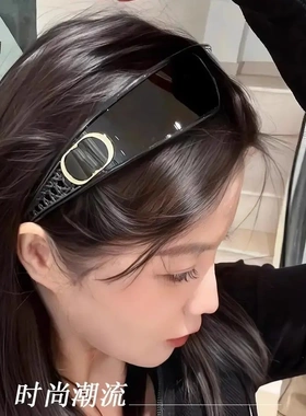 新款网红二合一发箍墨镜女时尚高级感小红书同款太阳镜防晒墨镜潮