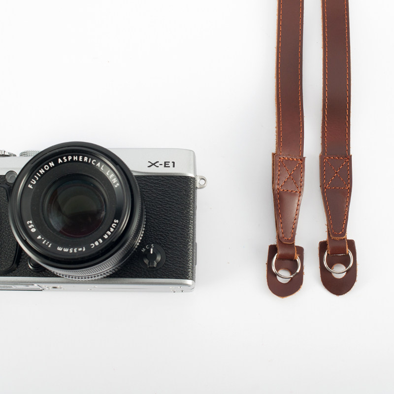 手工牛皮背带适用徕卡q m10相机富士微单xt100f20单反xe3挂绳肩带