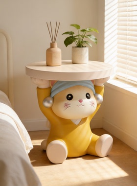 卡通猫咪树脂桌面收纳摆件