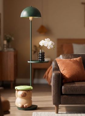 可爱卡通猪陶瓷发光落地摆件