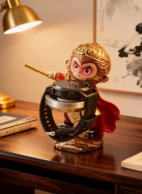 国潮悟空金箍棒树脂收纳桌面摆件