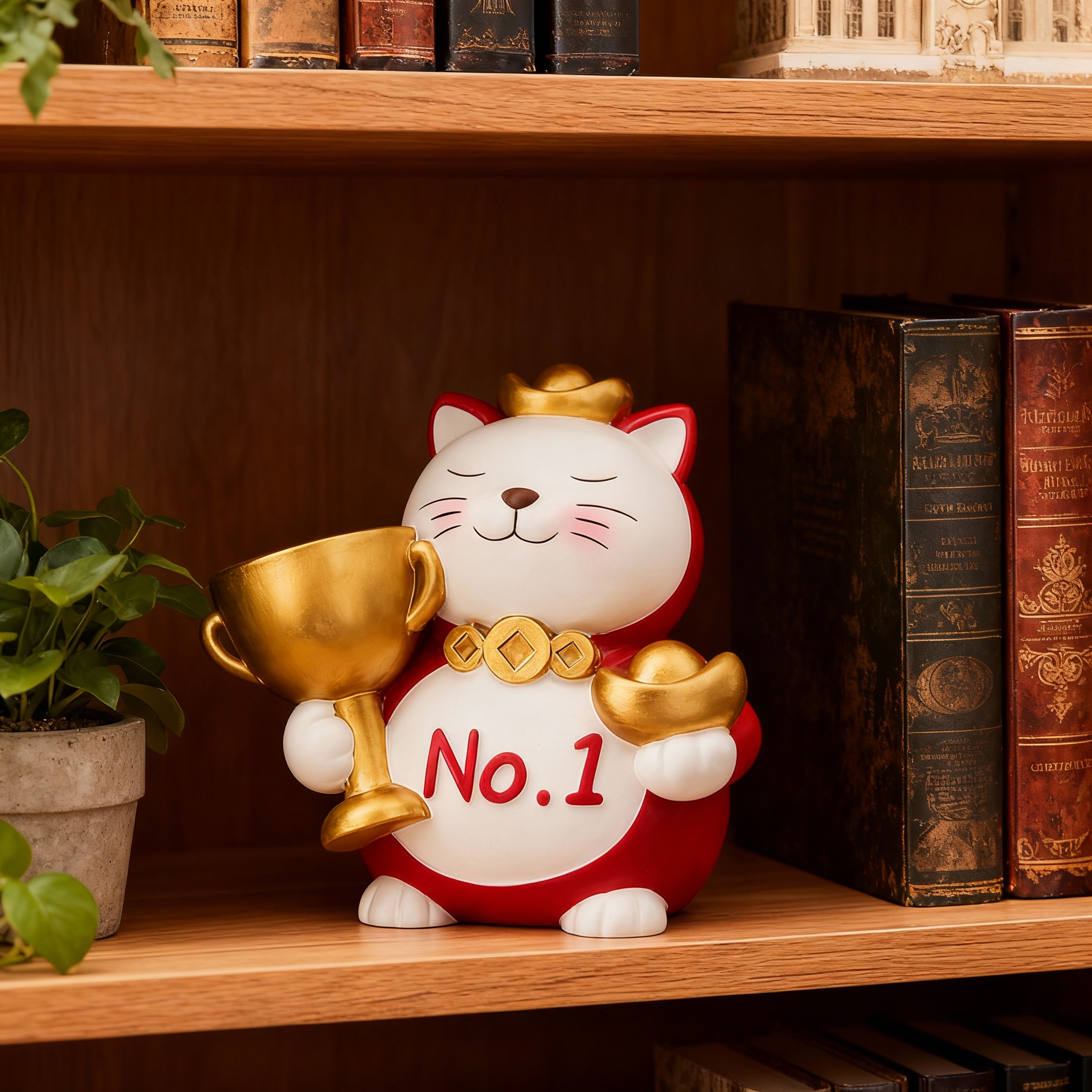 招财猫存钱罐摆件家居装饰品办公室桌面收纳罐可爱卡通