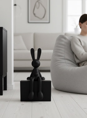 现代简约动物造型树脂桌面摆件