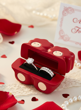 创意萌趣双喜摆件桌面喜庆装饰