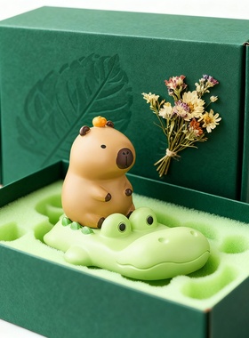 萌宠树脂桌面摆件生日礼盒装