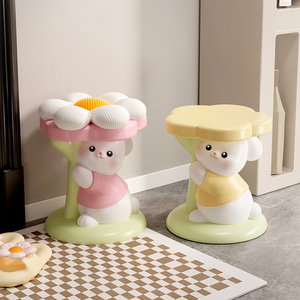 可爱兔子凳子玄关客厅落地摆件创意家居装饰品搬新家乔迁新居礼物