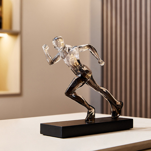 勇往直前运动人物艺术摆件客厅轻奢高档电视柜酒柜家居饰品健身房