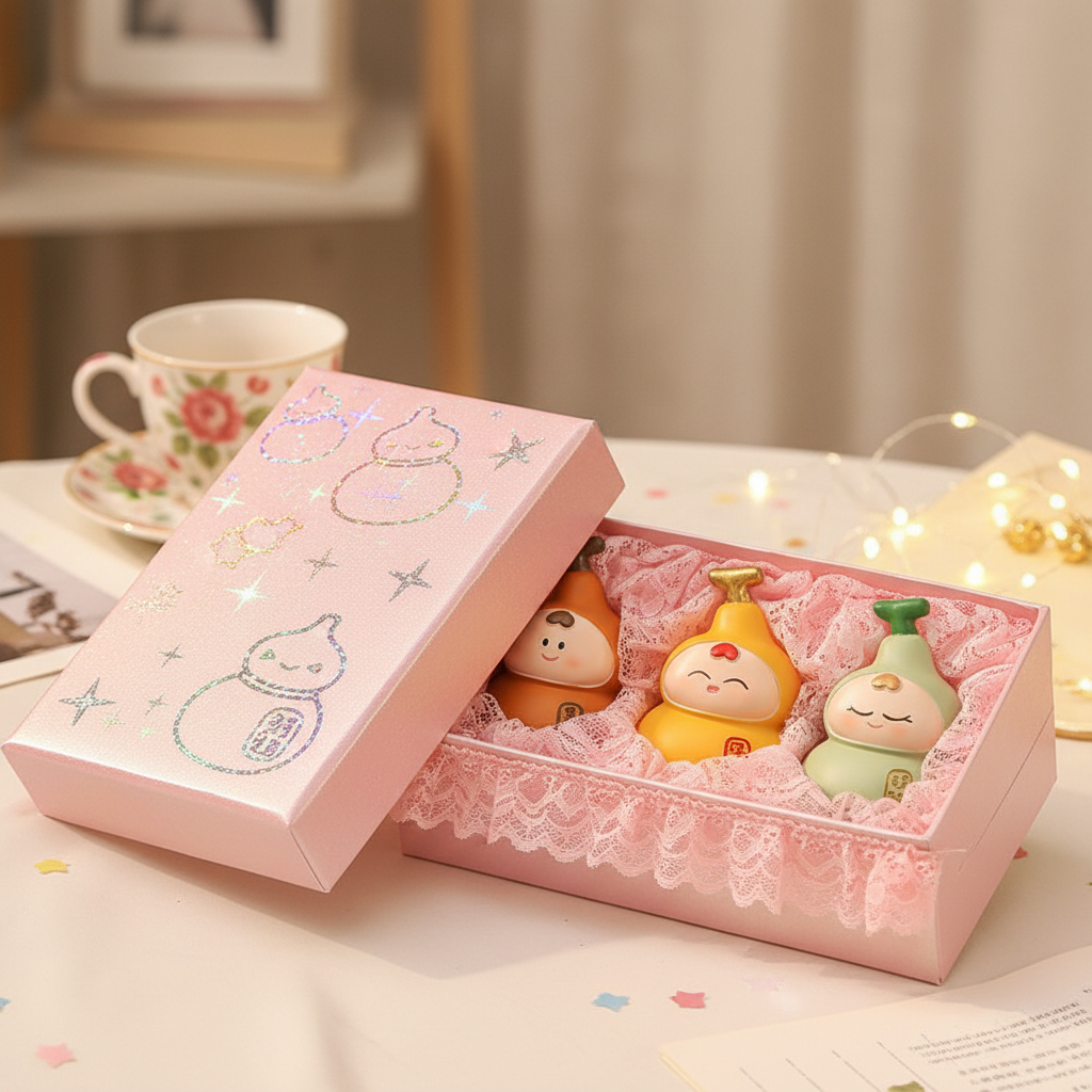 软萌治愈卡通树脂摆件礼盒