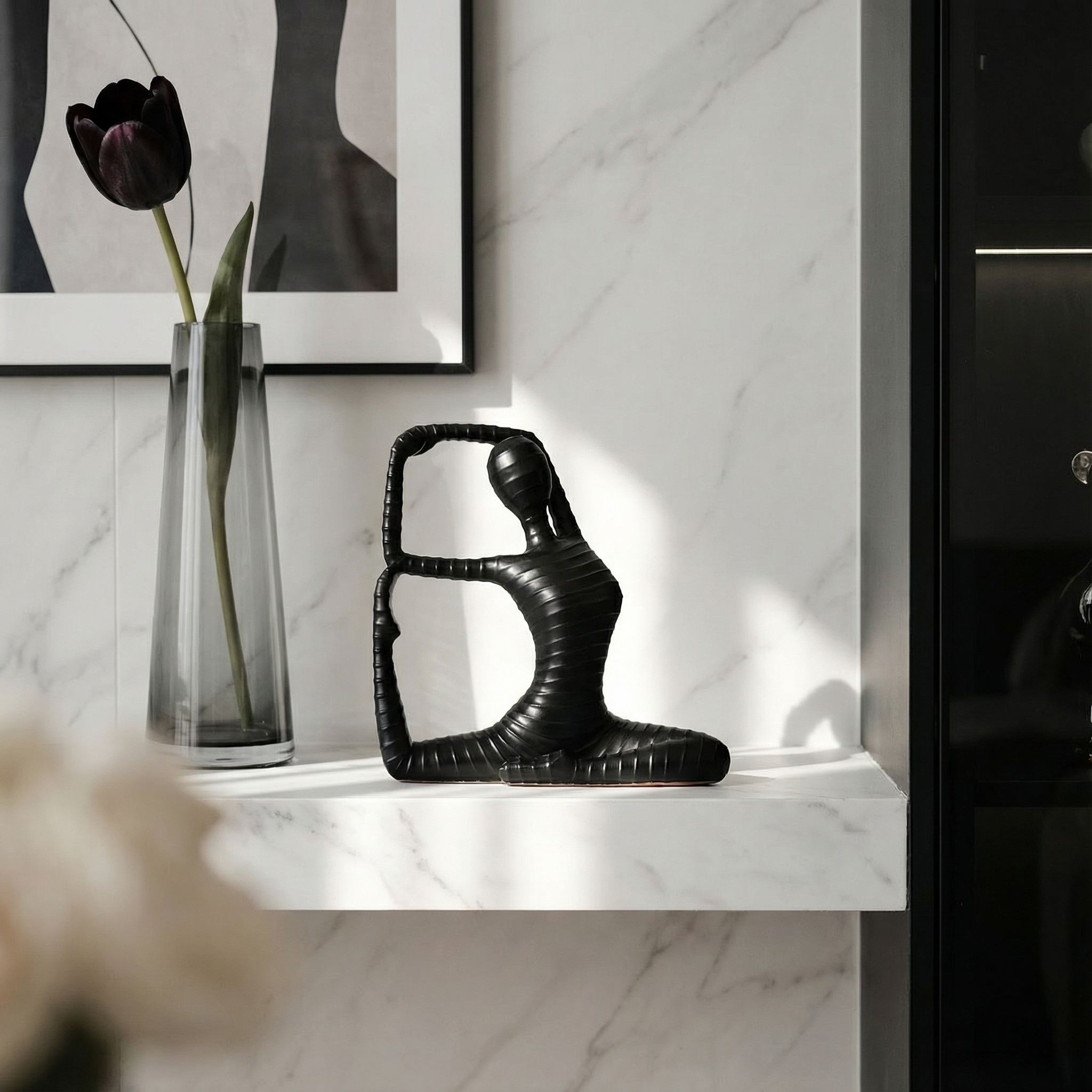 轻奢风抽象人物雕塑摆件树脂工艺桌面装饰品现代简约玄关台,家居饰品,桌面摆件,淘宝优惠券,粉丝福利购,淘宝优惠卷