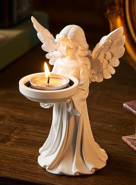 欧式天使烛台摆件家居装饰品
