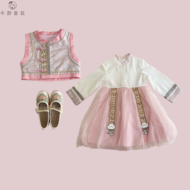 女童春夏款连衣裙格格服装可爱马汉服