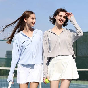 ohsunny防晒衣女护手宽松防紫外线原纱透气披肩衫开车云朵防晒服