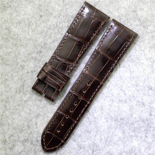 鳄鱼皮表带适用于江诗丹