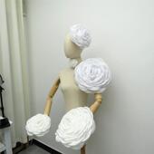 精致原创婚纱拍照花朵胸针走秀设计超大夸张胸花别针配饰造型饰品