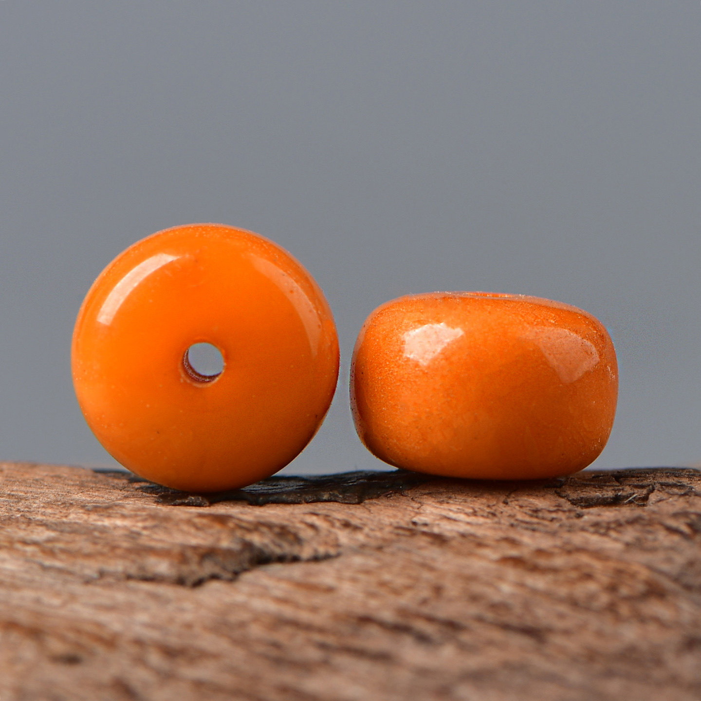 天然满蜜老蜜蜡老型DIY串珠配珠饰品配件橘红老蜡桶珠手链珠吊坠