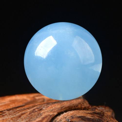 5A天然润蓝海蓝宝散珠子diy手工饰品串珠配件水晶手链编织材料