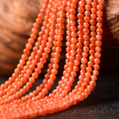 天然南红玛瑙樱桃红diy小米珠