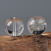 天然水晶白阿赛散珠子串珠diy手工项链手串饰品配件材料单珠单颗