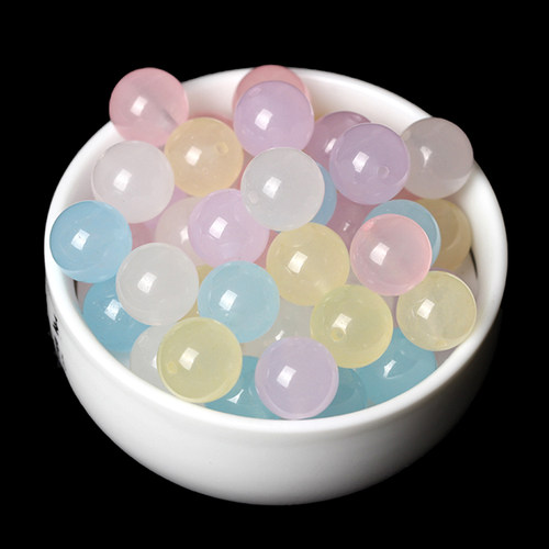 摩根石玉髓散珠子五色玉