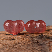 天然水晶草莓晶跑环爱心屁桃DIY手工饰品配饰串珠手串项链高品