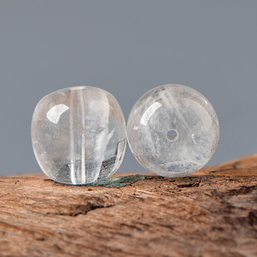 天然白幽灵水晶桶珠DIY串珠