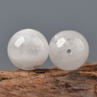 天然水晶5A白雪花幽灵散珠子手工饰品手链配件散珠子串珠DIY手工