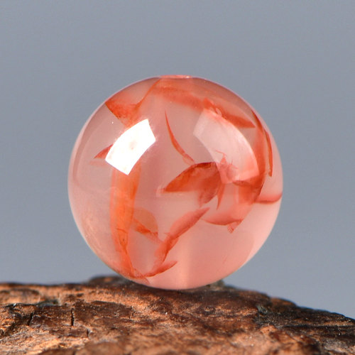 天然荔枝冻飘花南红散珠子diy