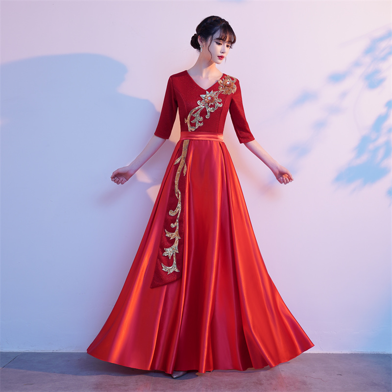 大合唱团长裙朗诵比赛指挥服