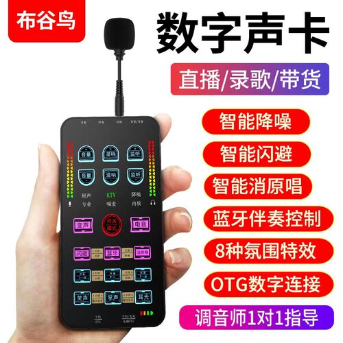 布谷鸟k5户外迷你声卡直播套装