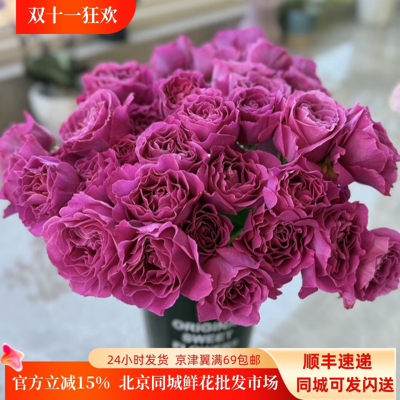 多头玫瑰鲜切花10枝顺丰闪送
