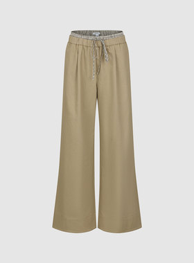 UR国内2026春季女装都市撞色拼接格纹系带阔腿裤UYU660002