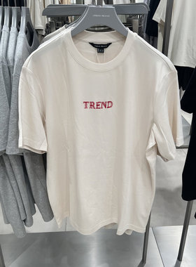 UR国内2025秋季男装时尚休闲撞色字母棉质短袖T恤UMM450106