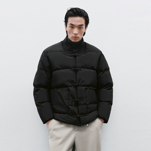 UR国内2025冬季男装休闲时尚简约新中式盘扣羽绒服UMF150083