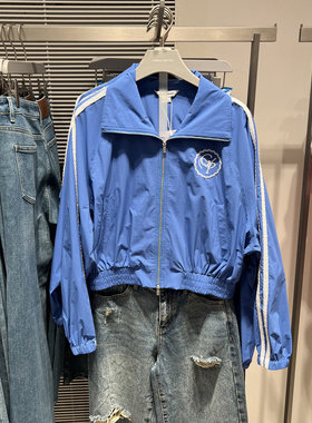 UR国内2025春季女装休闲运动拼接蕾丝边超宽松外套UYY150011