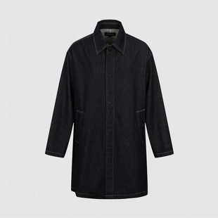 UR国内2025冬季男装休闲时尚翻领明线风衣牛仔外套UMF850093