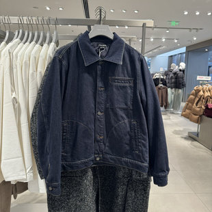 UR国内2025春季男装都市休闲风撞色明线牛仔外套UMU850008