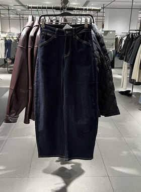 UR国内2026春季新款女装气质日常百搭弯刀牛仔长裤UWM860012