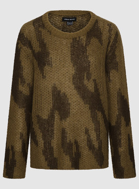 UR国内2025冬季女装琥珀流光风潮流撞色提花针织衫UWJ960002