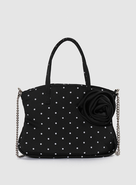 UR国内2025秋季女士时髦甜美花朵波点手提斜挎包UAWB50262