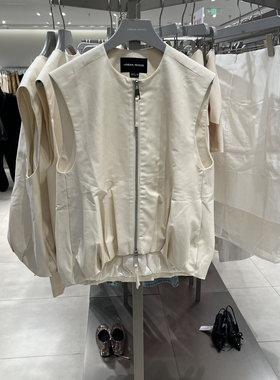 UR国内2025春季女装休闲简约双拉链无袖马甲外套UWG150030