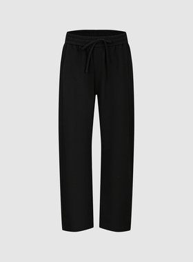 UR国内2025冬季男装休闲松紧腰抽绳超宽松弯刀裤UUY650017