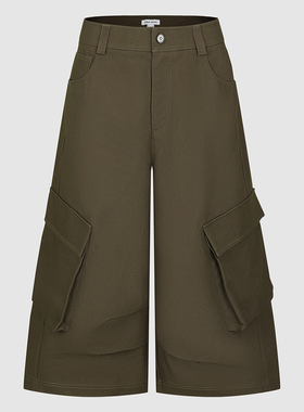 UR国内2025冬季女装琥珀流光风潮流工装七分阔腿裤UYV650130