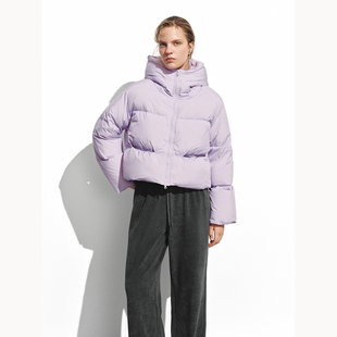 UR国内2025冬季女装时尚休闲双拉链连帽宽松羽绒服UYY150058