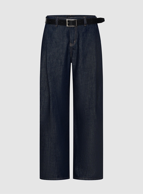 UR国内2026春季女装潮流休闲金属腰带弯刀牛仔长裤UWJ860029