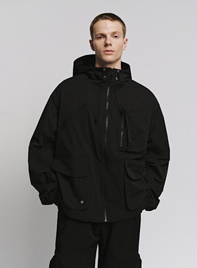 UR国内2025秋季男休闲工装风多口袋超宽松夹克外套UUV150025