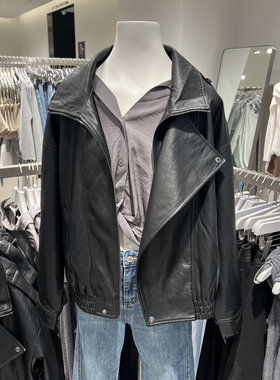 UR国内2025秋季女装潮流机能斜拉链立领超宽松外套UWM150061