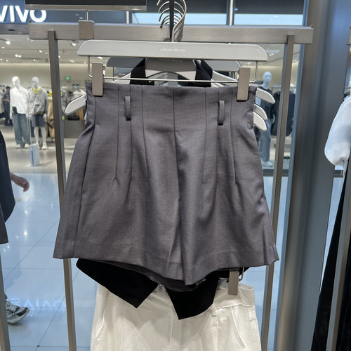 UR国内代购2024秋季女装时尚轻熟风通勤气质宽松短裤UWJ640032