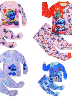星际宝贝Lilo and Stitch史迪仔 儿童套头衫长袖春秋冬套装睡衣
